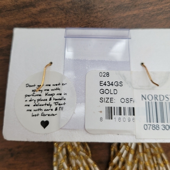 NWT Vanessa Mooney Drop Ball Dangling Earrings Gold NEW - Picture 4 of 5